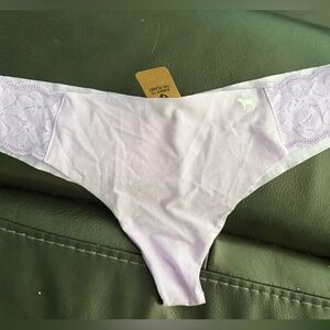 Victoria's Secret Light Purple Thong Panty with lace sides